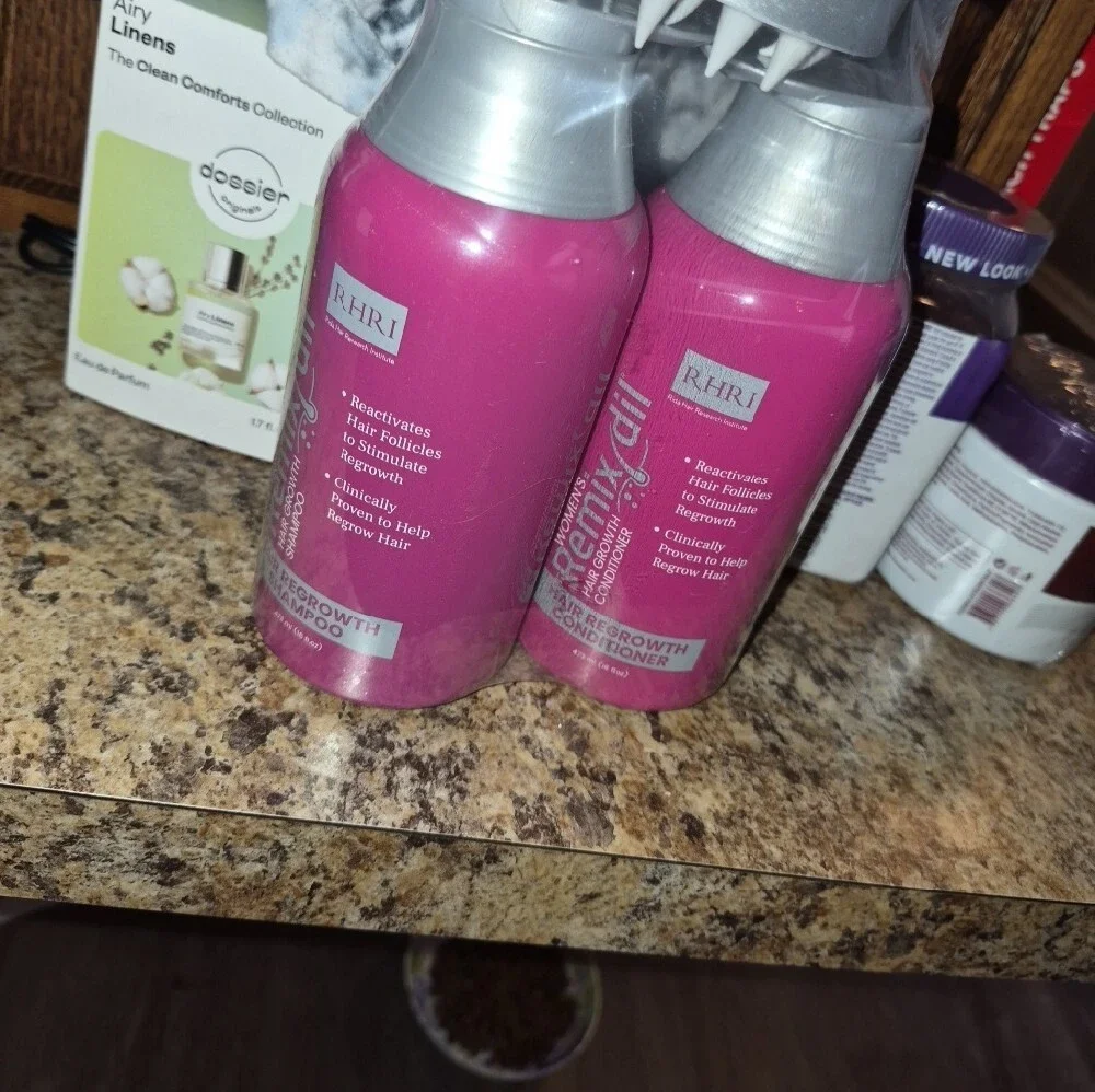 Hair Regrowth Shampoo & Conditioner Set With Scalp Scrubber Nwt